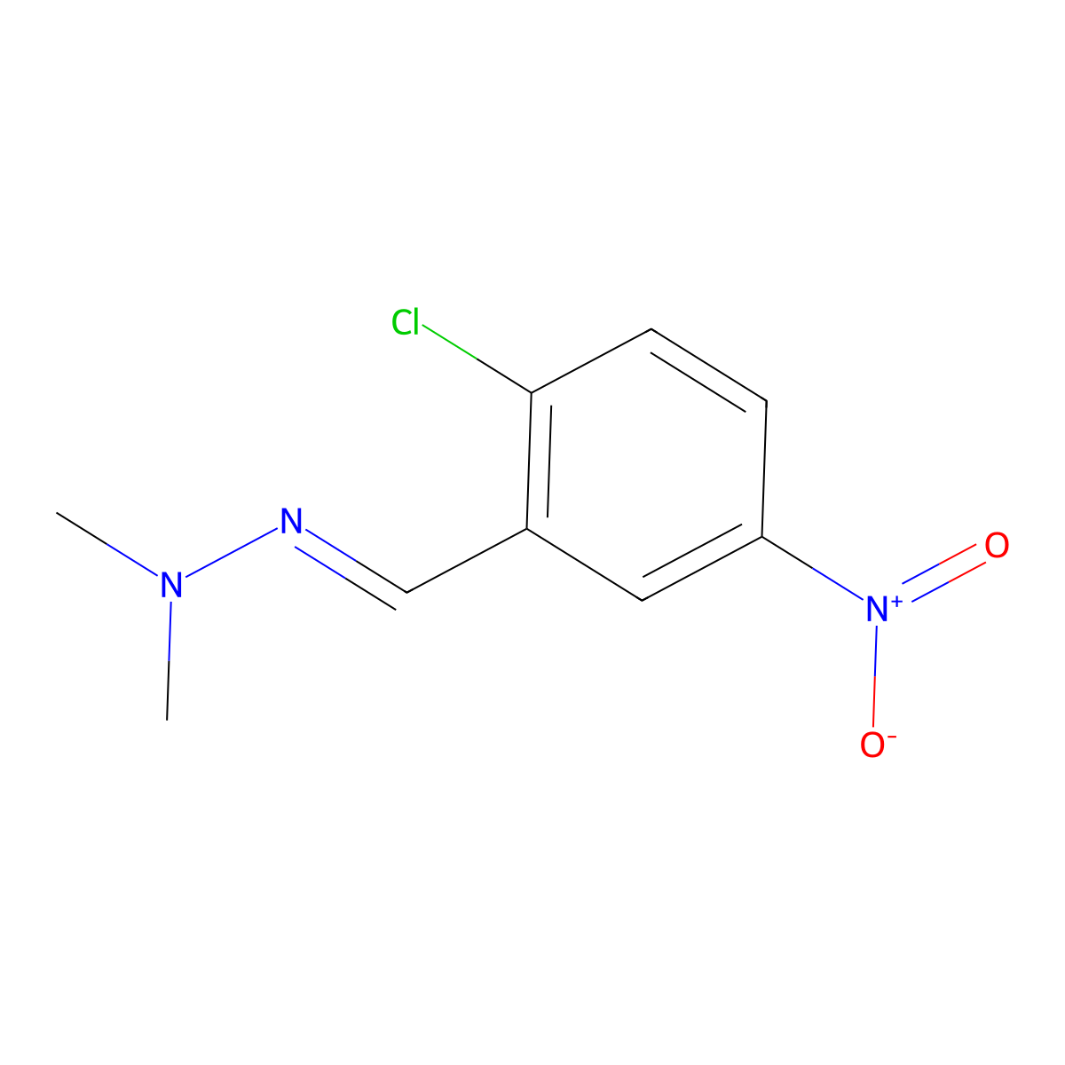 2-Chloro-5-nitrobenzaldehyde dimethylhydrazone molecular structure, CAS 59670-72-3