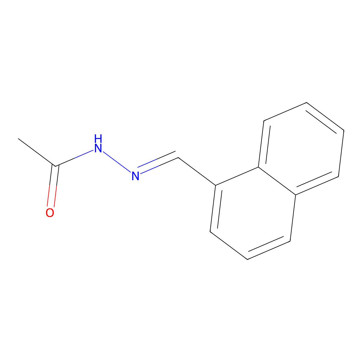N'-(Naphthalen-1-ylmethylene)acetohydrazide molecular structure, CAS 59670-85-8