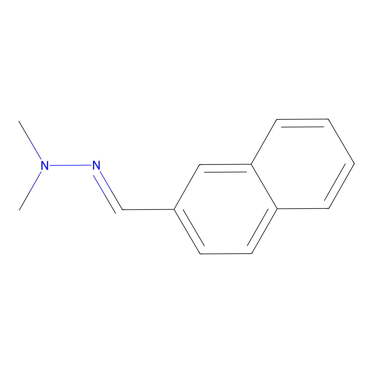 2-Naphthaldehyde dimethylhydrazone molecular structure, CAS 59670-87-0
