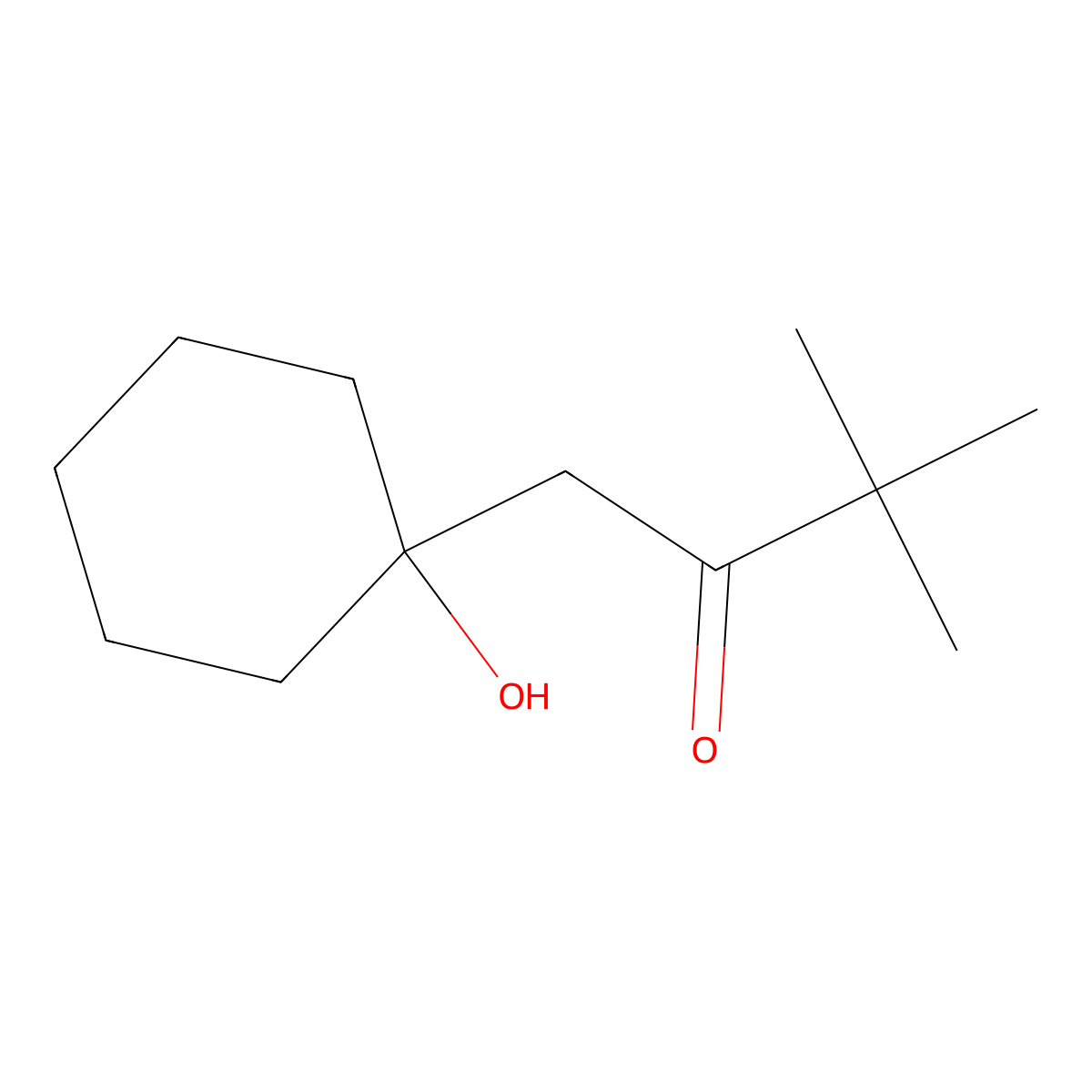 1-(1-Hydroxycyclohexyl)-3,3-dimethylbutan-2-one molecular structure, CAS 59671-45-3