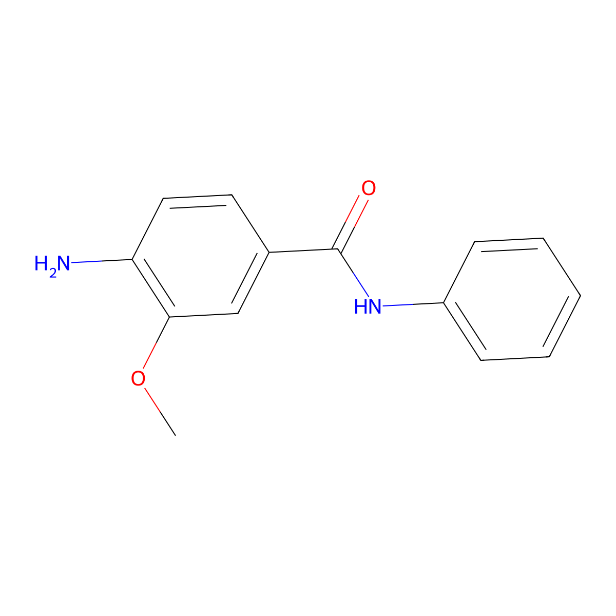 4-Amino-3-methoxy-N-phenylbenzamide molecular structure, CAS 59673-81-3