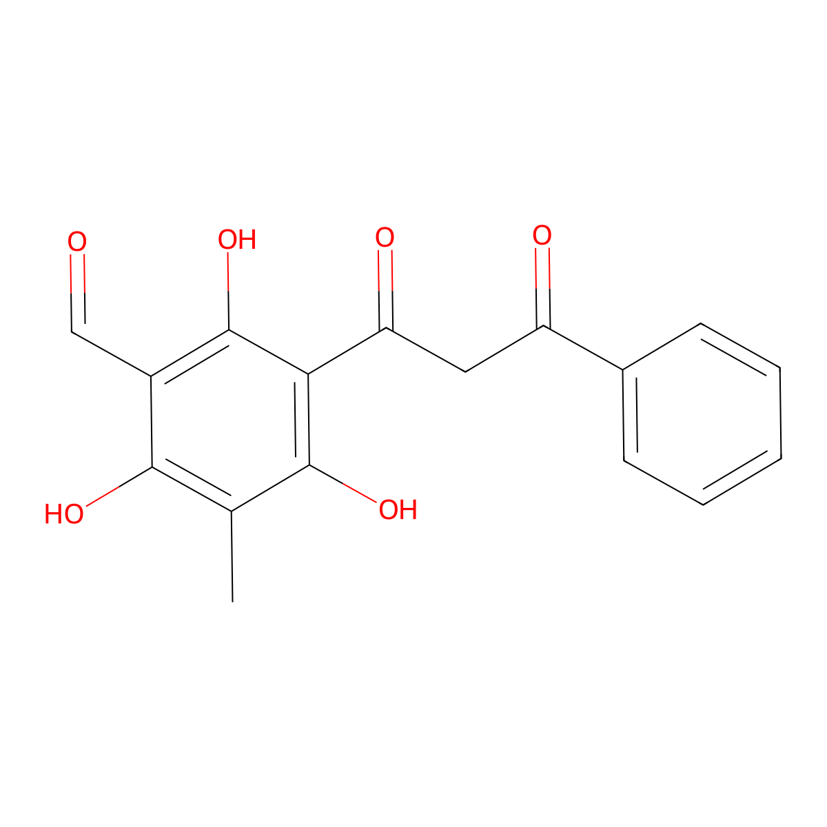 3'-Formyl-2',4',6',beta-tetrahydroxy-5'-methylchalcone molecular structure, CAS 59677-76-8