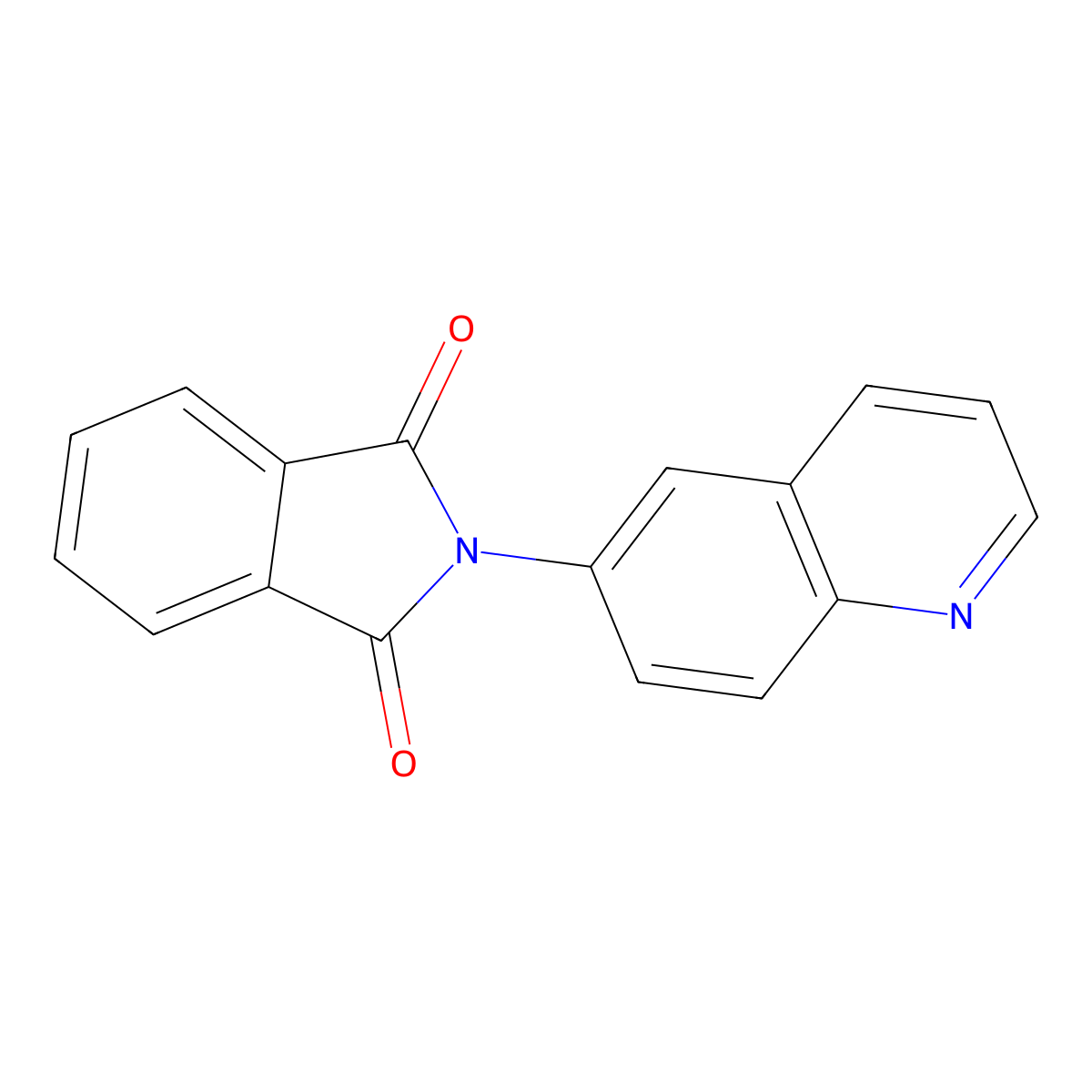 2-(quinolin-6-yl)-1H-isoindole-1,3(2H)-dione molecular structure, CAS 59679-81-1