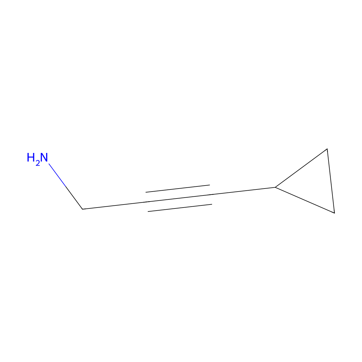 3-Cyclopropylprop-2-yn-1-amine molecular structure, CAS 596793-95-2