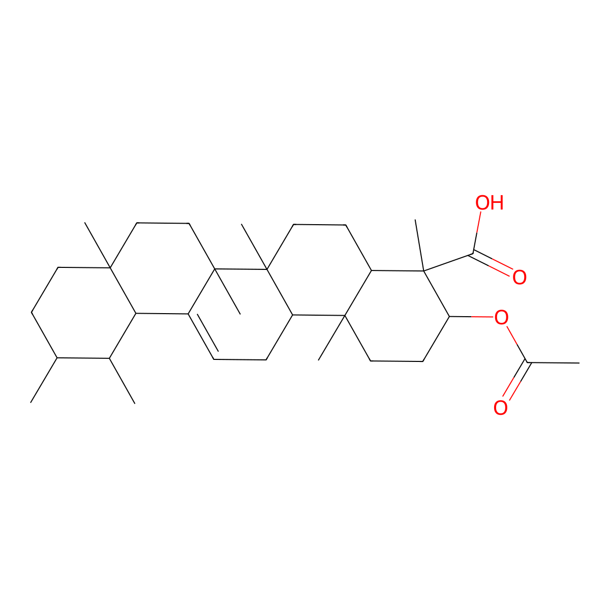 Acetyl-Beta-Boswellic Acid molecular structure, CAS 5968-70-7
