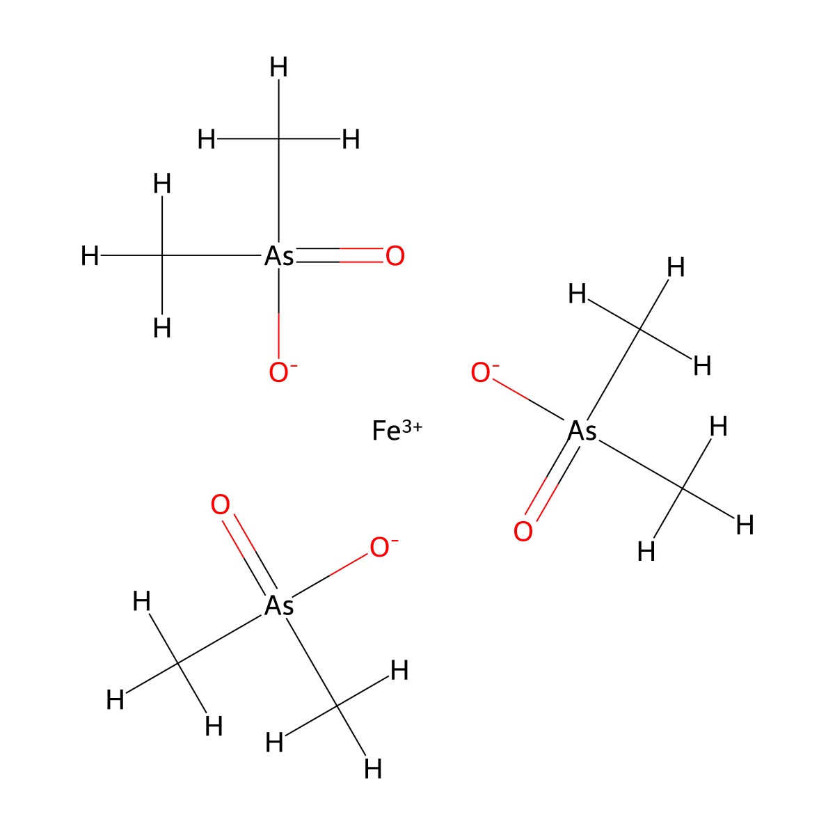Ferric Cacodylate molecular structure, CAS 5968-84-3