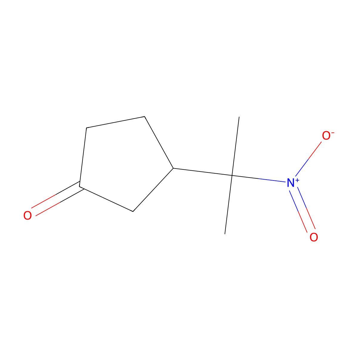 3-(2-Nitropropan-2-yl)cyclopentan-1-one molecular structure, CAS 596804-14-7