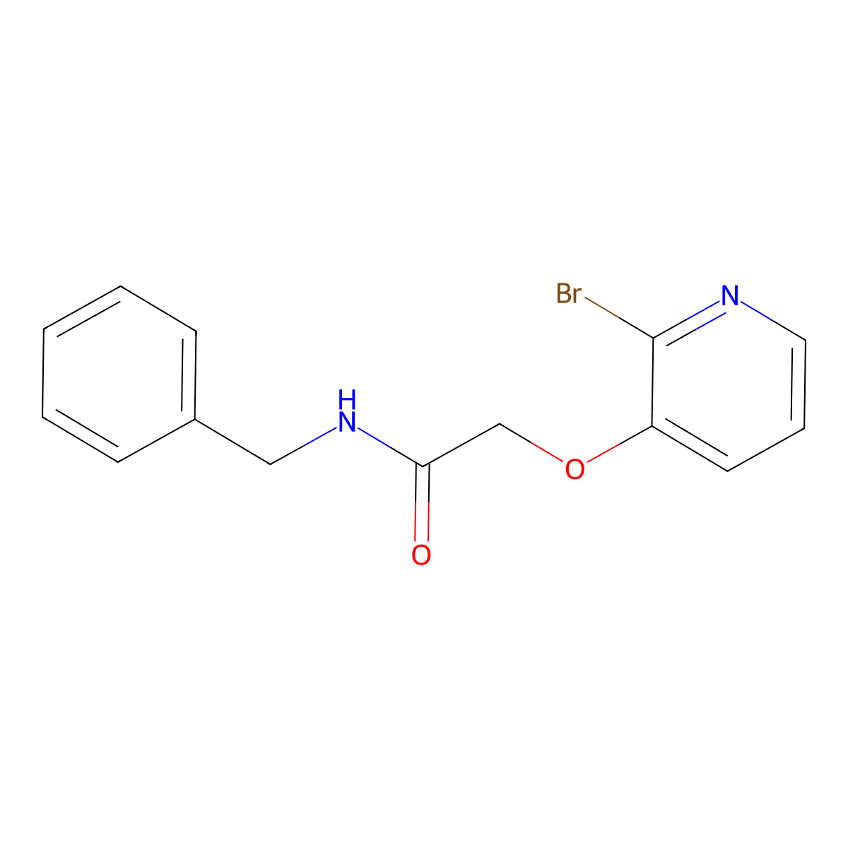 N-benzyl-2-[(2-bromopyridin-3-yl)oxy]acetamide molecular structure, CAS 596808-00-3
