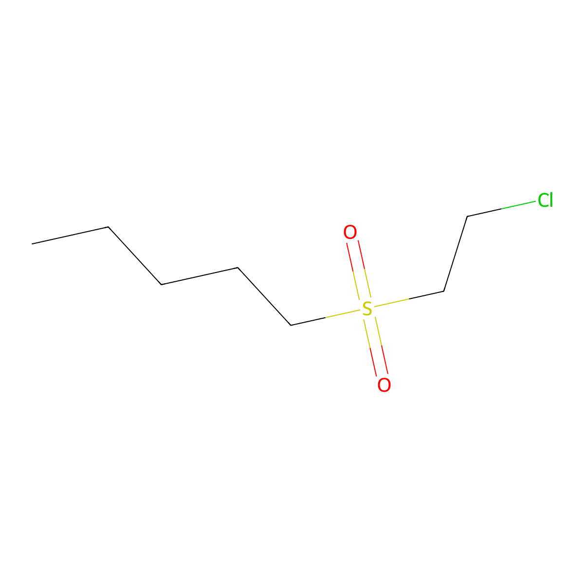 1-(2-Chloroethylsulfonyl)pentane molecular structure, CAS 59681-99-1