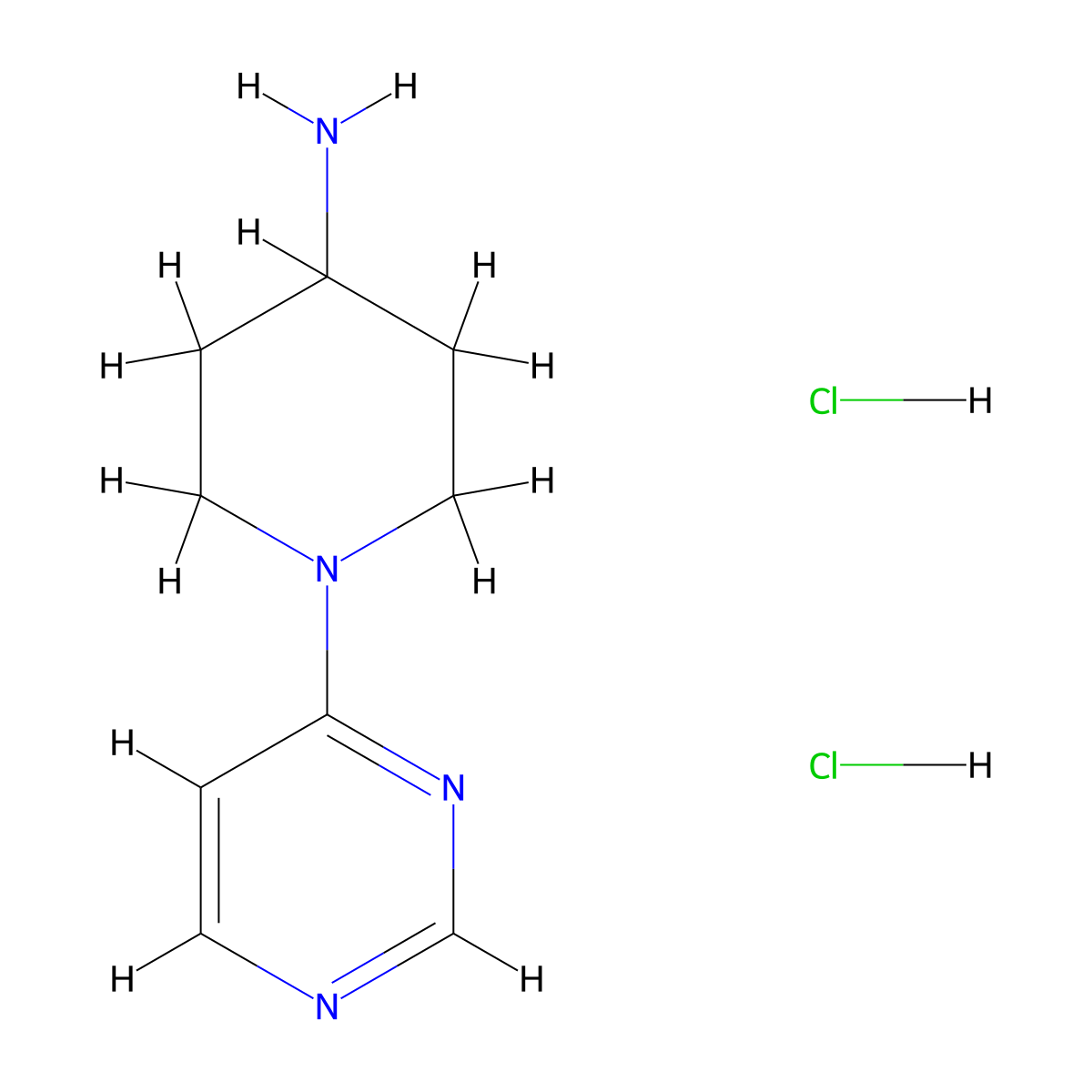 1-(Pyrimidin-4-yl)piperidin-4-amine dihydrochloride molecular structure, CAS 596817-93-5