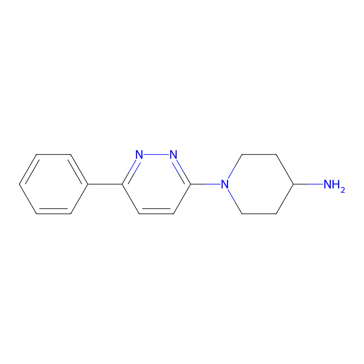 1-(6-Phenylpyridazin-3-yl)piperidin-4-amine molecular structure, CAS 596818-11-0