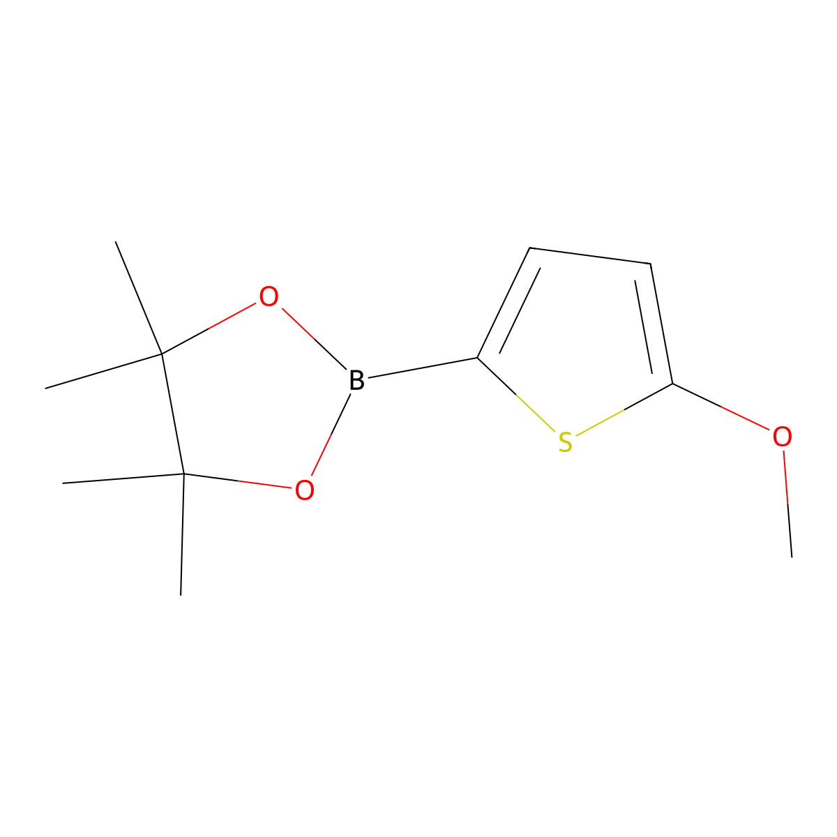 2-(5-Methoxythiophen-2-yl)-4,4,5,5-tetramethyl-1,3,2-dioxaborolane molecular structure, CAS 596819-12-4