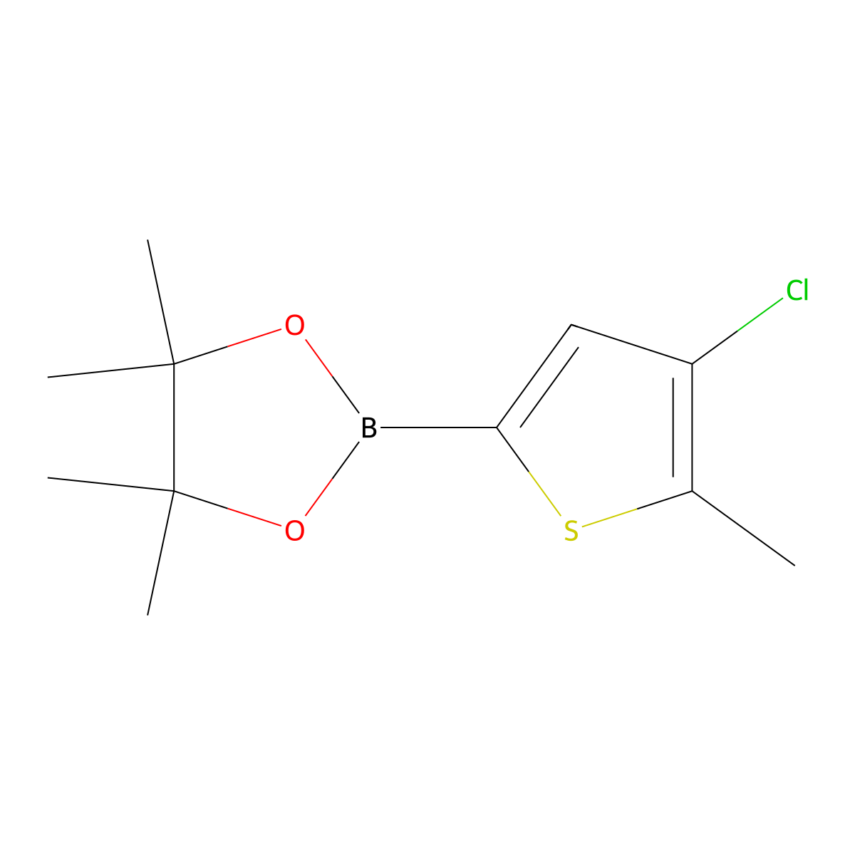 2-(4-Chloro-5-methyl-2-thienyl)-4,4,5,5-tetramethyl-1,3,2-dioxaborolane molecular structure, CAS 596819-14-6