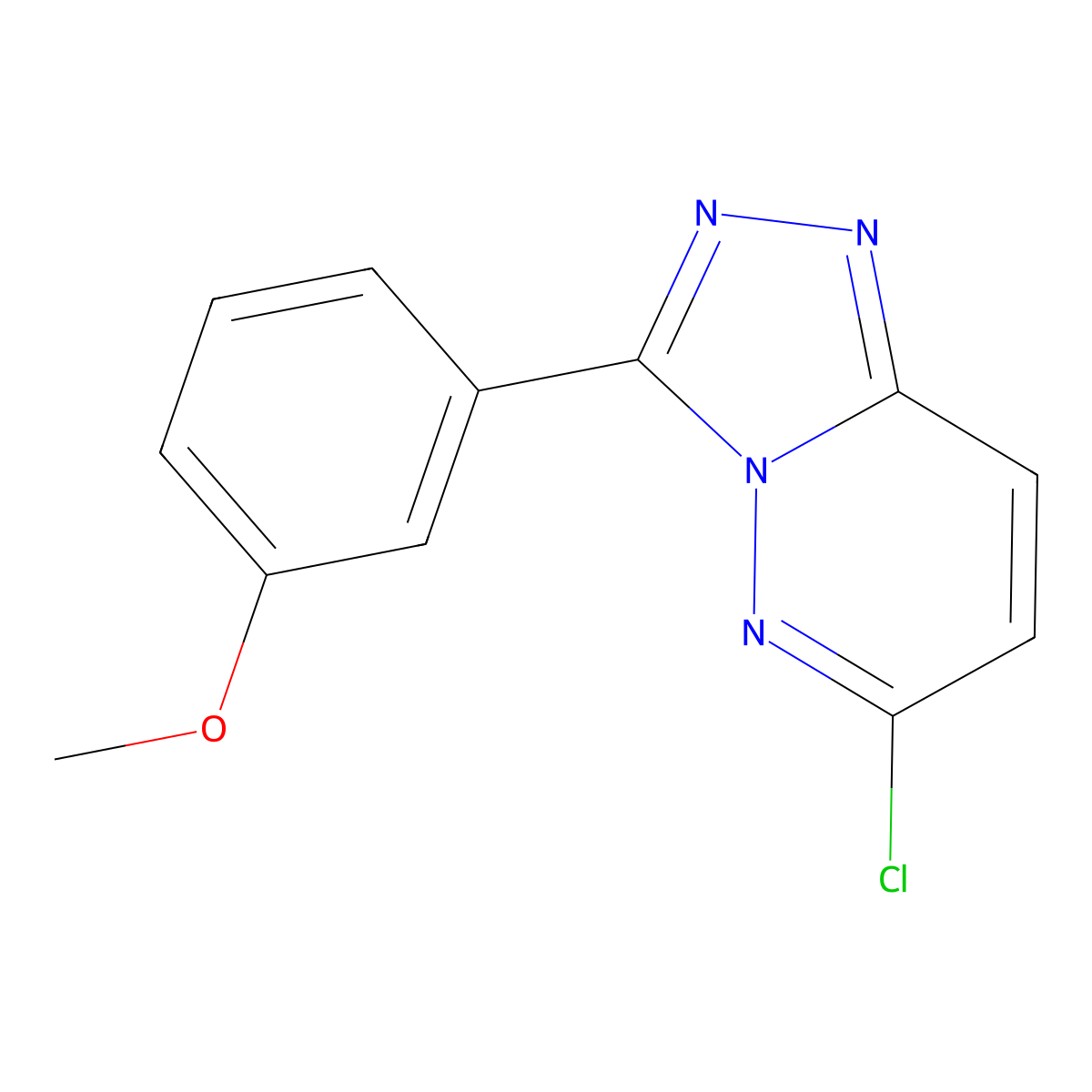 6-Chloro-3-(3-methoxyphenyl)[1,2,4]triazolo[4,3-b]pyridazine molecular structure, CAS 596825-41-1