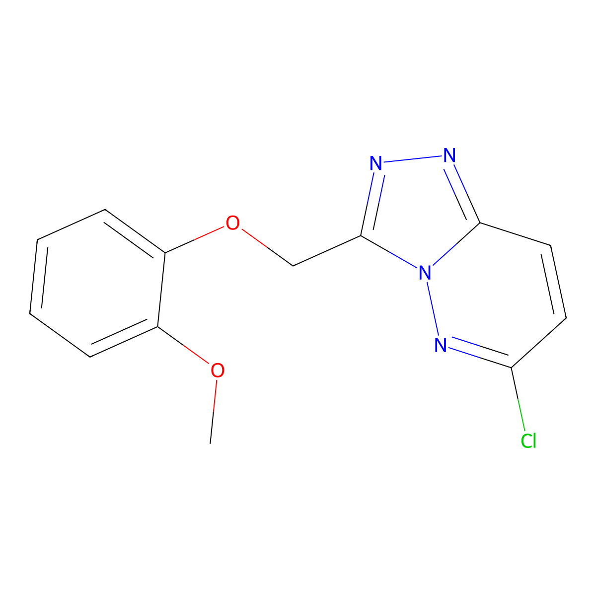 6-Chloro-3-[(2-methoxyphenoxy)methyl][1,2,4]triazolo[4,3-b]pyridazine molecular structure, CAS 596825-81-9