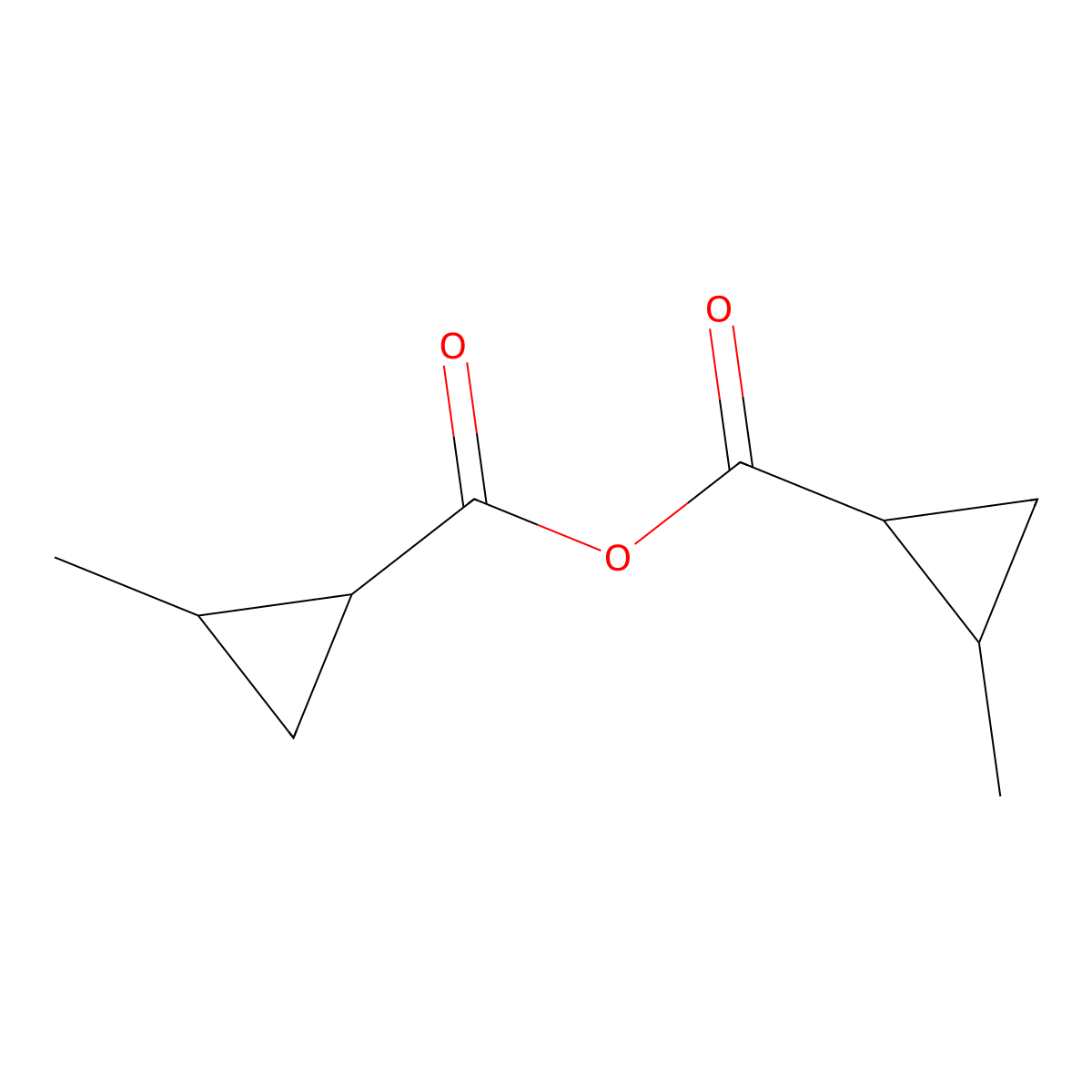 2-Methylcyclopropanecarboxylic anhydride molecular structure, CAS 596826-59-4