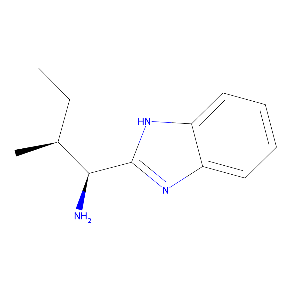(1S,2S)-1-(1H-1,3-benzodiazol-2-yl)-2-methylbutan-1-aminedihydrochloride molecular structure, CAS 59684-40-1
