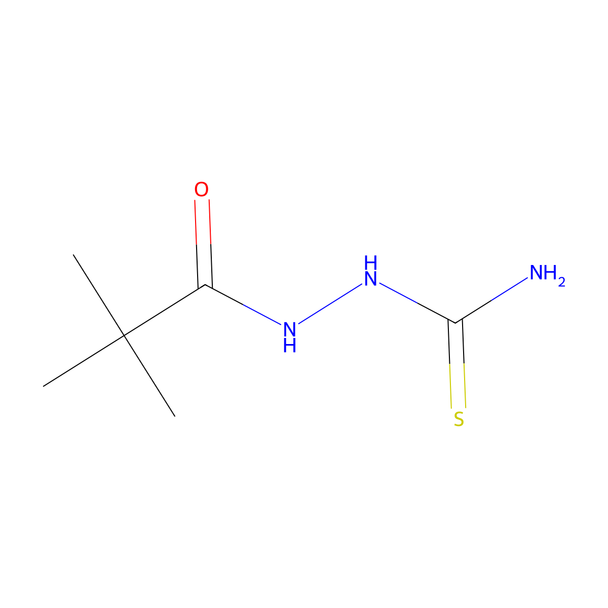2-(2,2-Dimethylpropanoyl)-1-hydrazinecarbothioamide molecular structure, CAS 59689-63-3