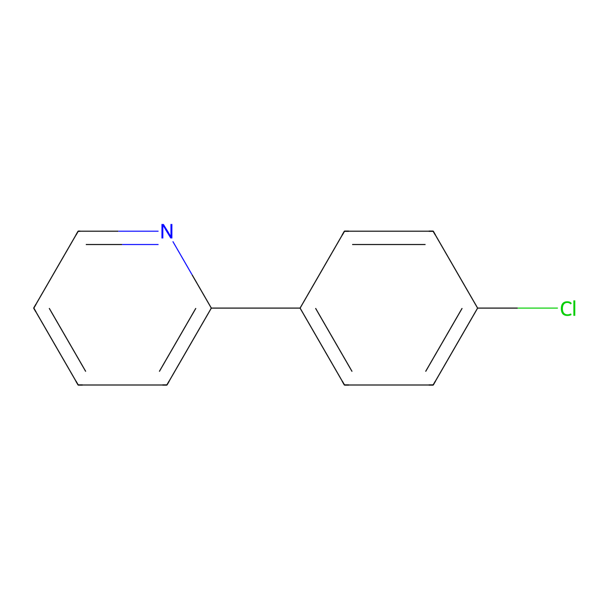 2-(4-Chlorophenyl)pyridine molecular structure, CAS 5969-83-5
