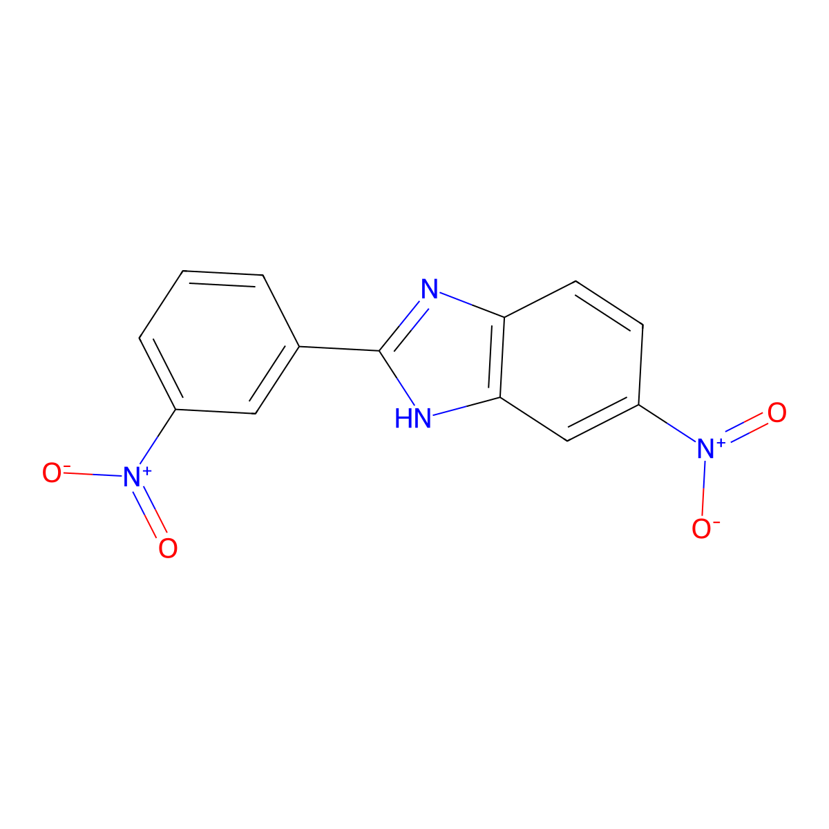 2-(3-Nitrophenyl)-5-nitrobenzimidazole molecular structure, CAS 5969-91-5