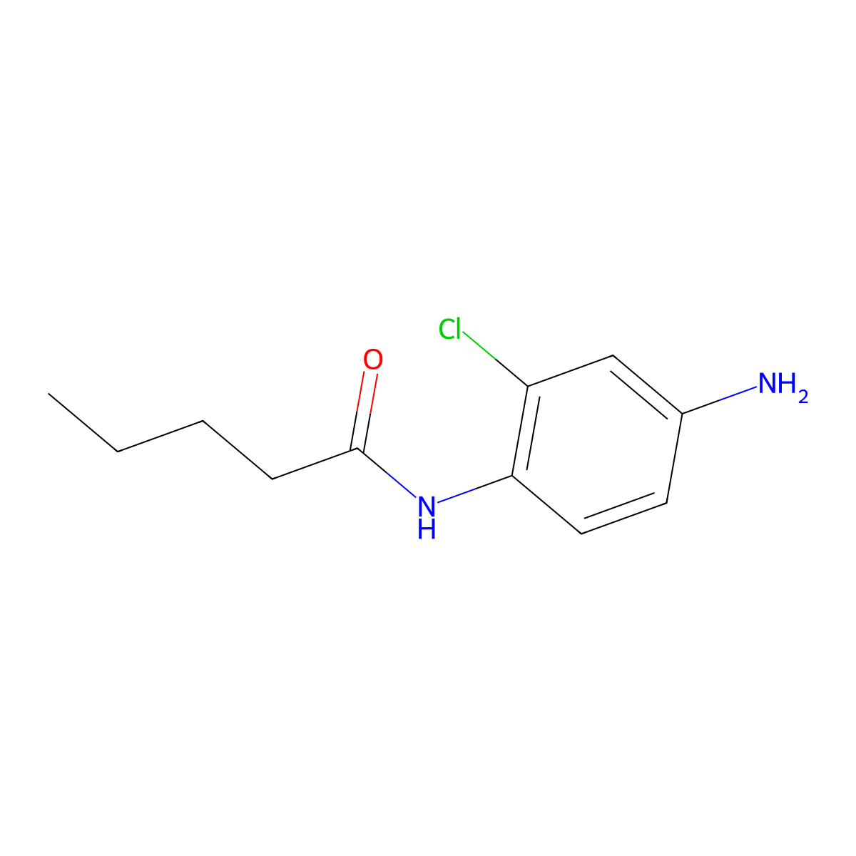 N-(4-amino-2-chlorophenyl)pentanamide molecular structure, CAS 59690-86-7