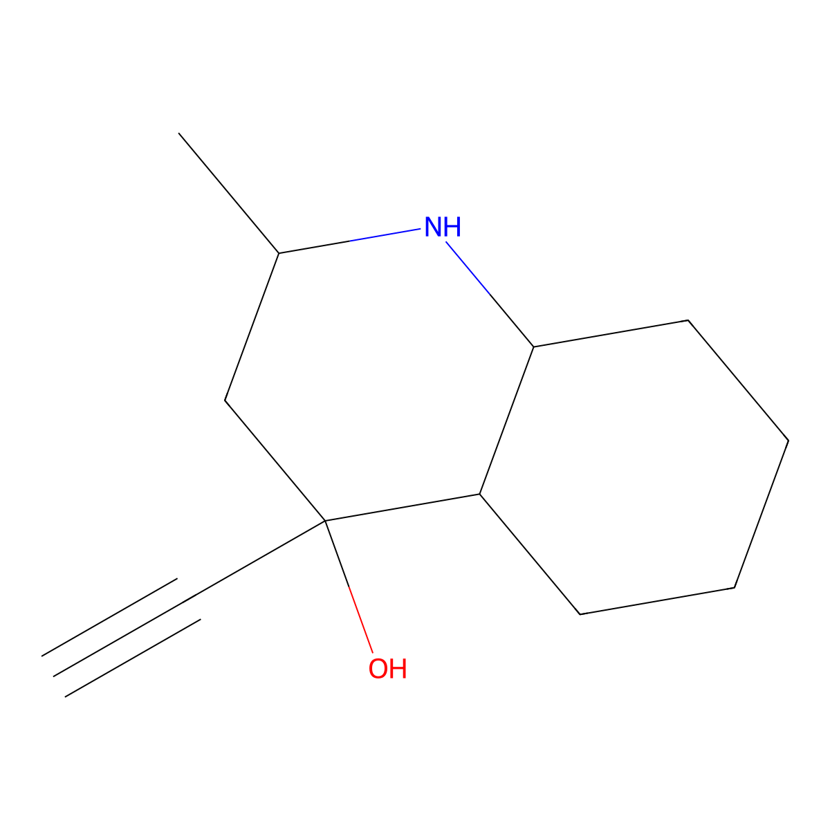 4-Ethynyl-2-methyl-decahydro-quinolin-4-ol molecular structure, CAS 59693-01-5