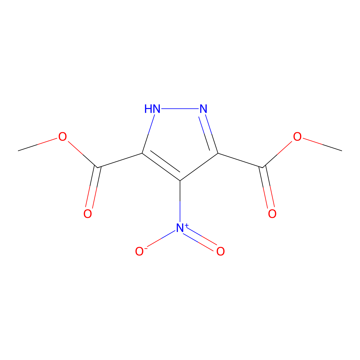 dimethyl 4-nitro-1H-pyrazole-3,5-dicarboxylate molecular structure, CAS 59694-23-4