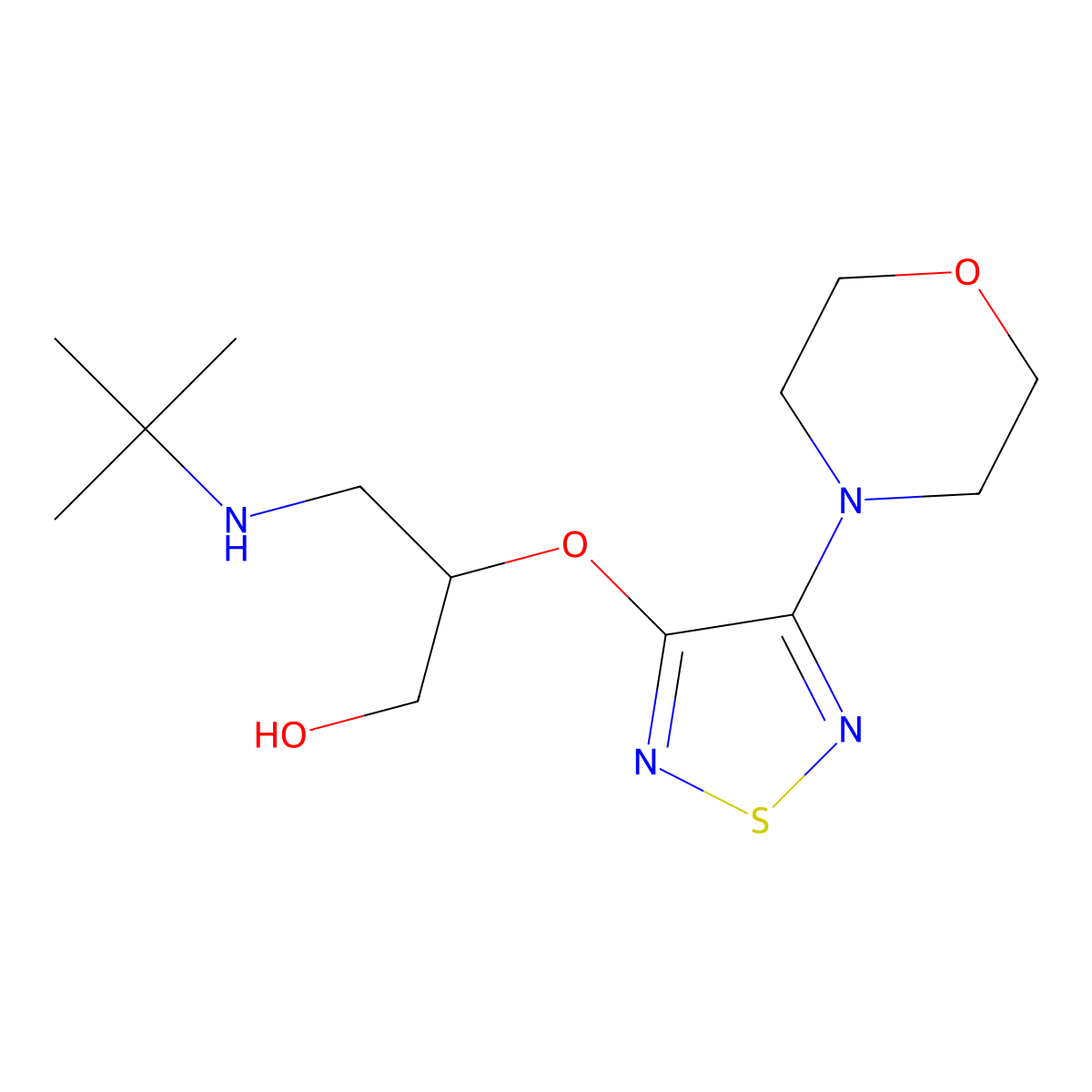 Isotimolol molecular structure, CAS 59697-06-2
