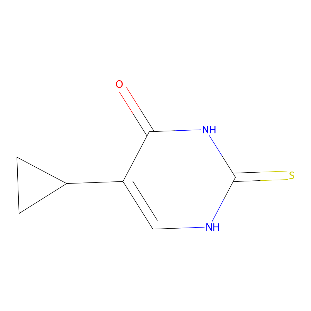 5-Cyclopropyl-2-thioxo-2,3-dihydro-1H-pyrimidin-4-one molecular structure, CAS 59698-21-4
