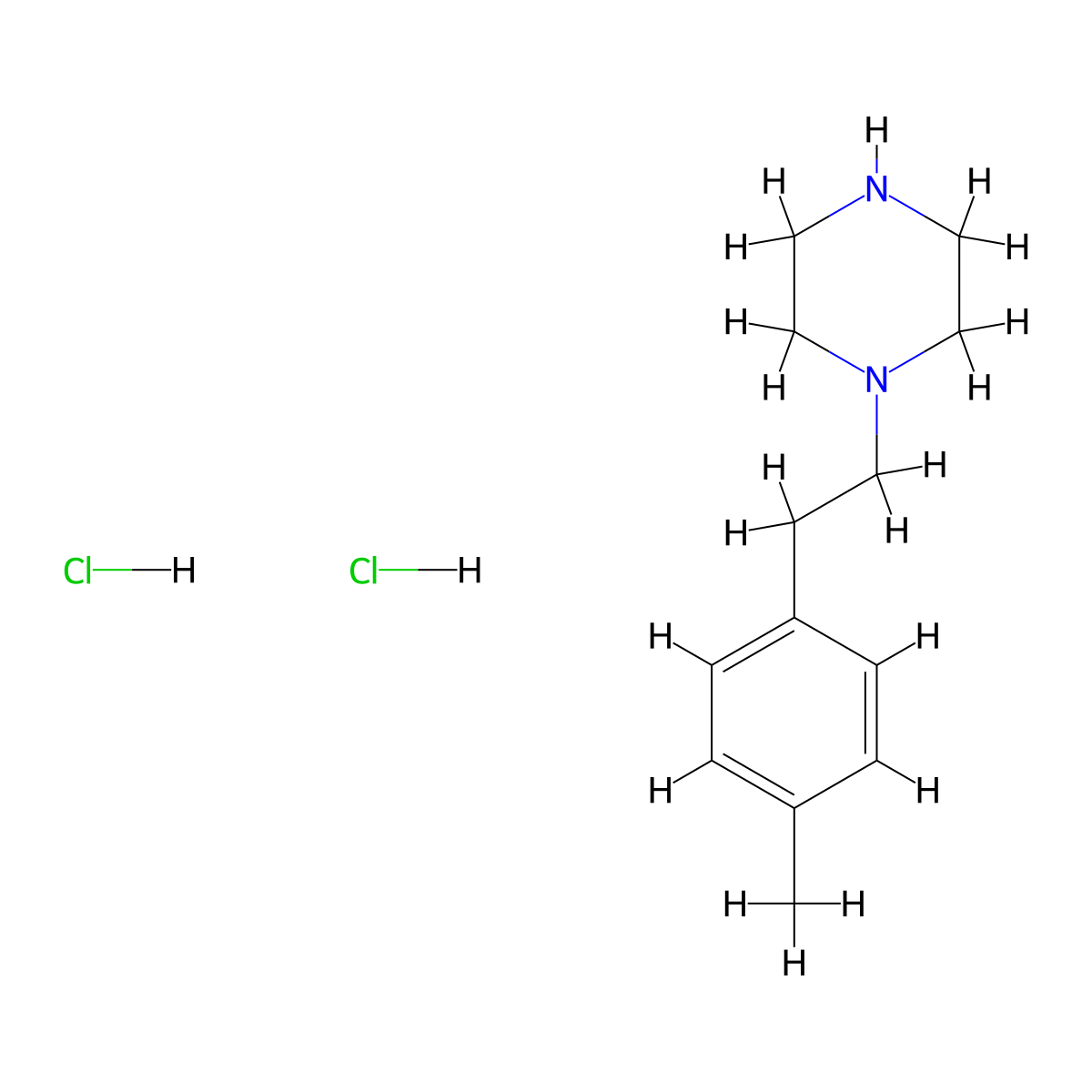 1-[2-(4-Methylphenyl)ethyl]piperazine 2HCl molecular structure, CAS 59698-41-8