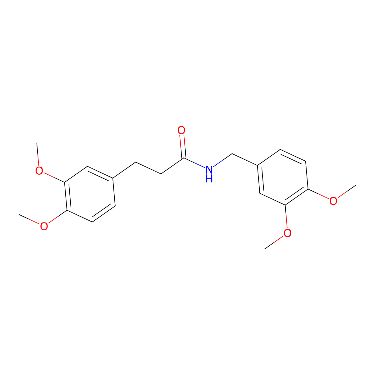 N-(3,4-Dimethoxy-benzyl)-3-(3,4-dimethoxy-phenyl)-propionamide molecular structure, CAS 59699-56-8