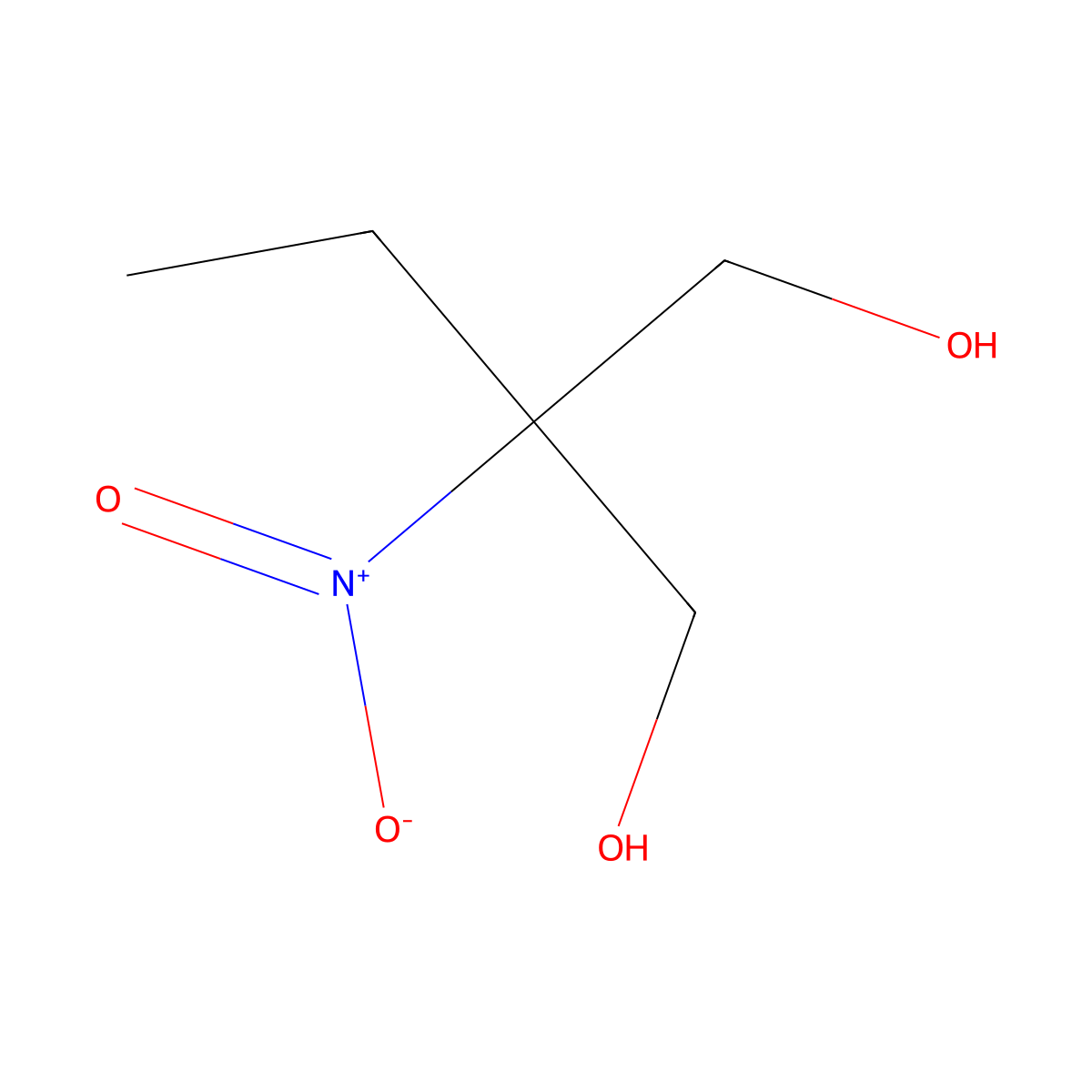 2-Ethyl-2-nitro-1,3-propanediol molecular structure, CAS 597-09-1