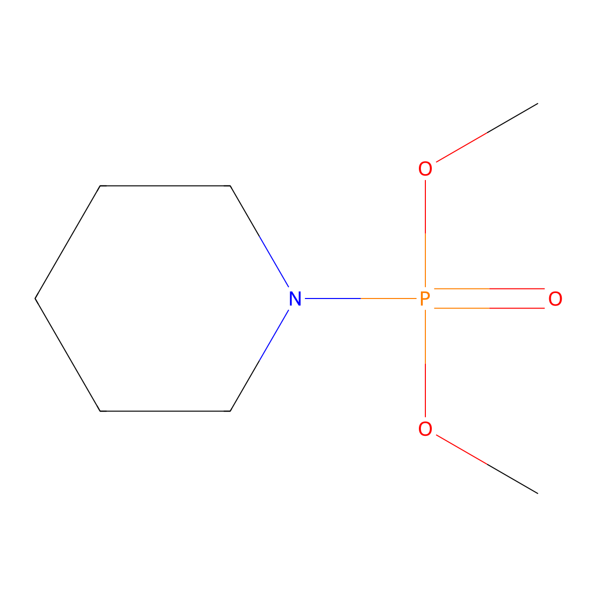 Phosphonic acid, piperidino-, dimethyl ester molecular structure, CAS 597-24-0