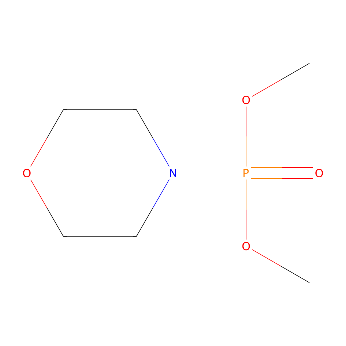 Dimethyl morpholinophosphoramidate molecular structure, CAS 597-25-1