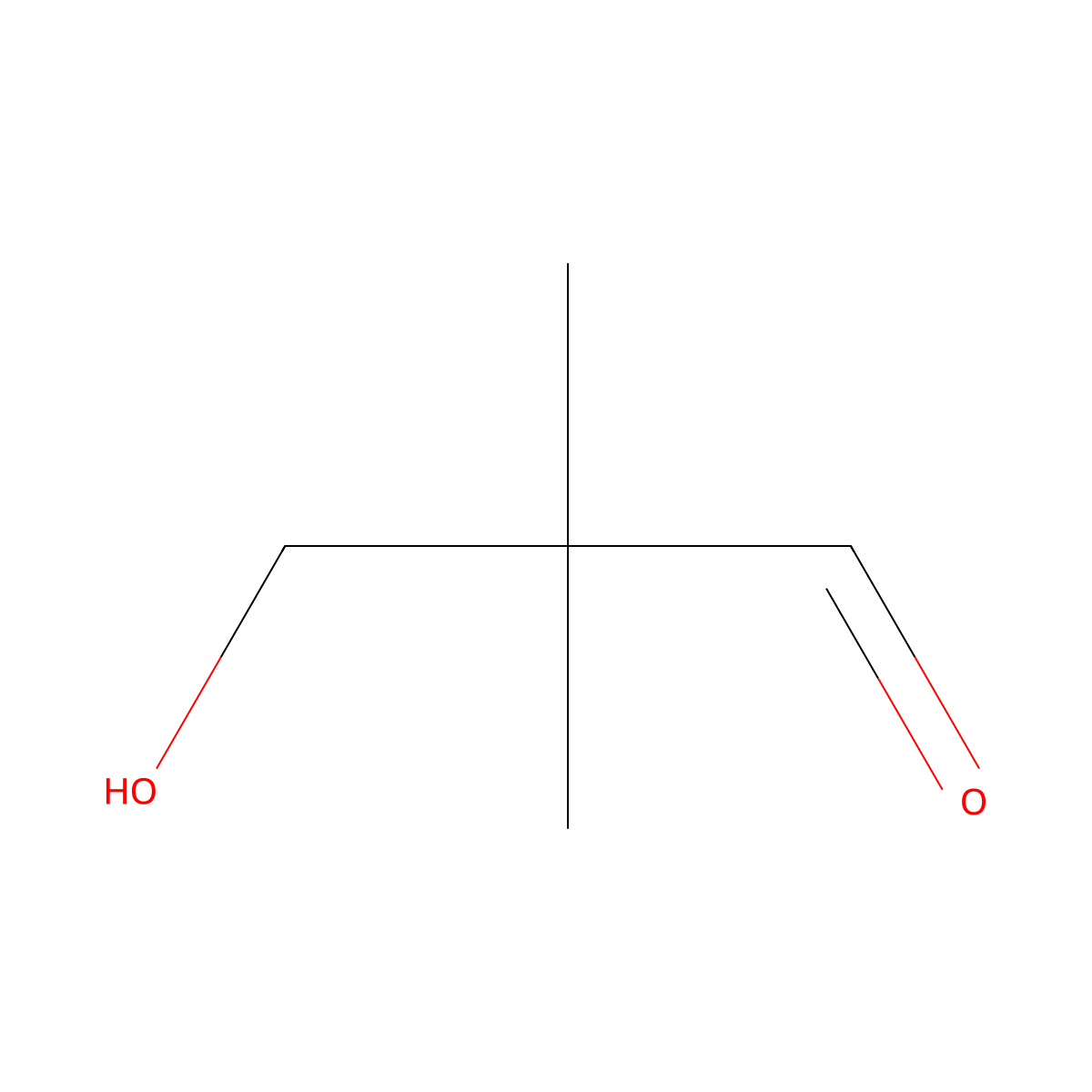 3-Hydroxy-2,2-dimethylpropionaldehyde molecular structure, CAS 597-31-9