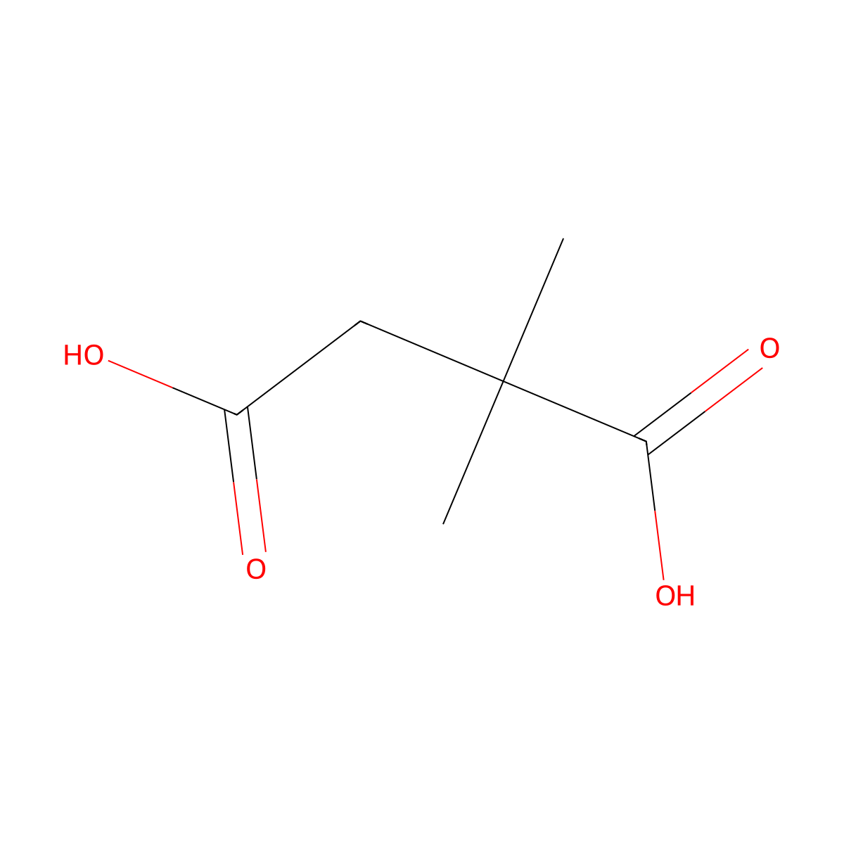 2,2-Dimethylsuccinic acid molecular structure, CAS 597-43-3