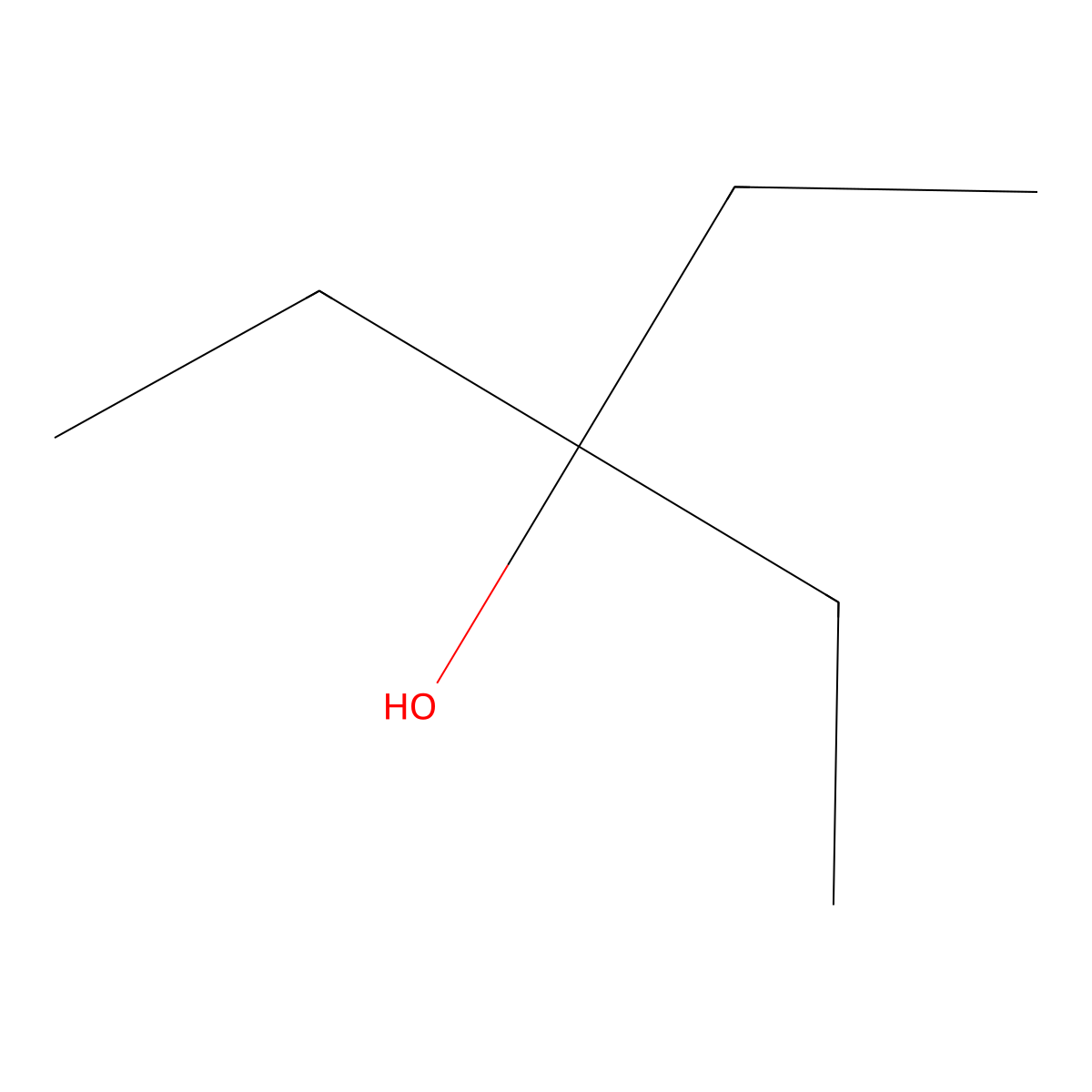 3-Ethyl-3-pentanol molecular structure, CAS 597-49-9
