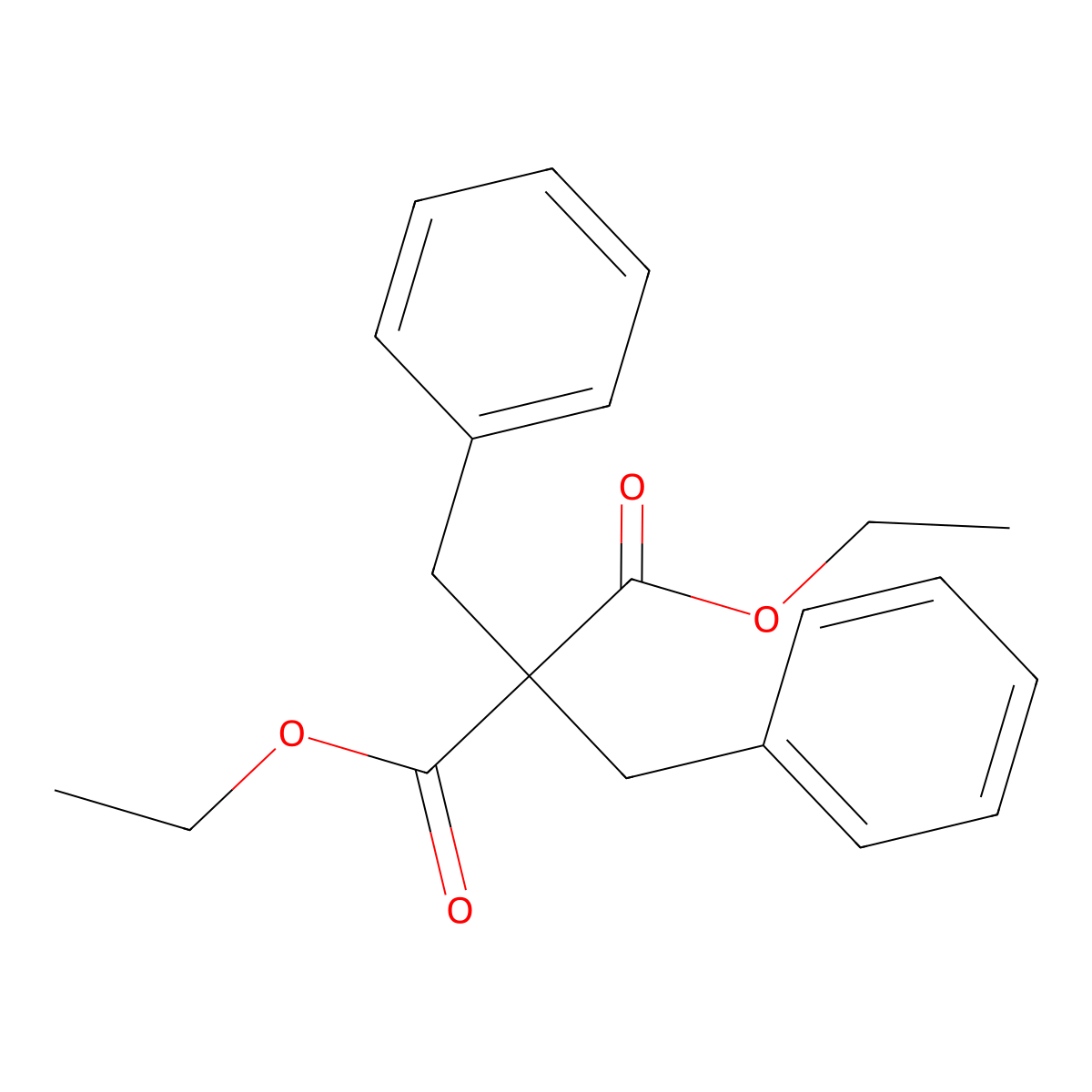 Diethyl dibenzylpropanedioate molecular structure, CAS 597-55-7