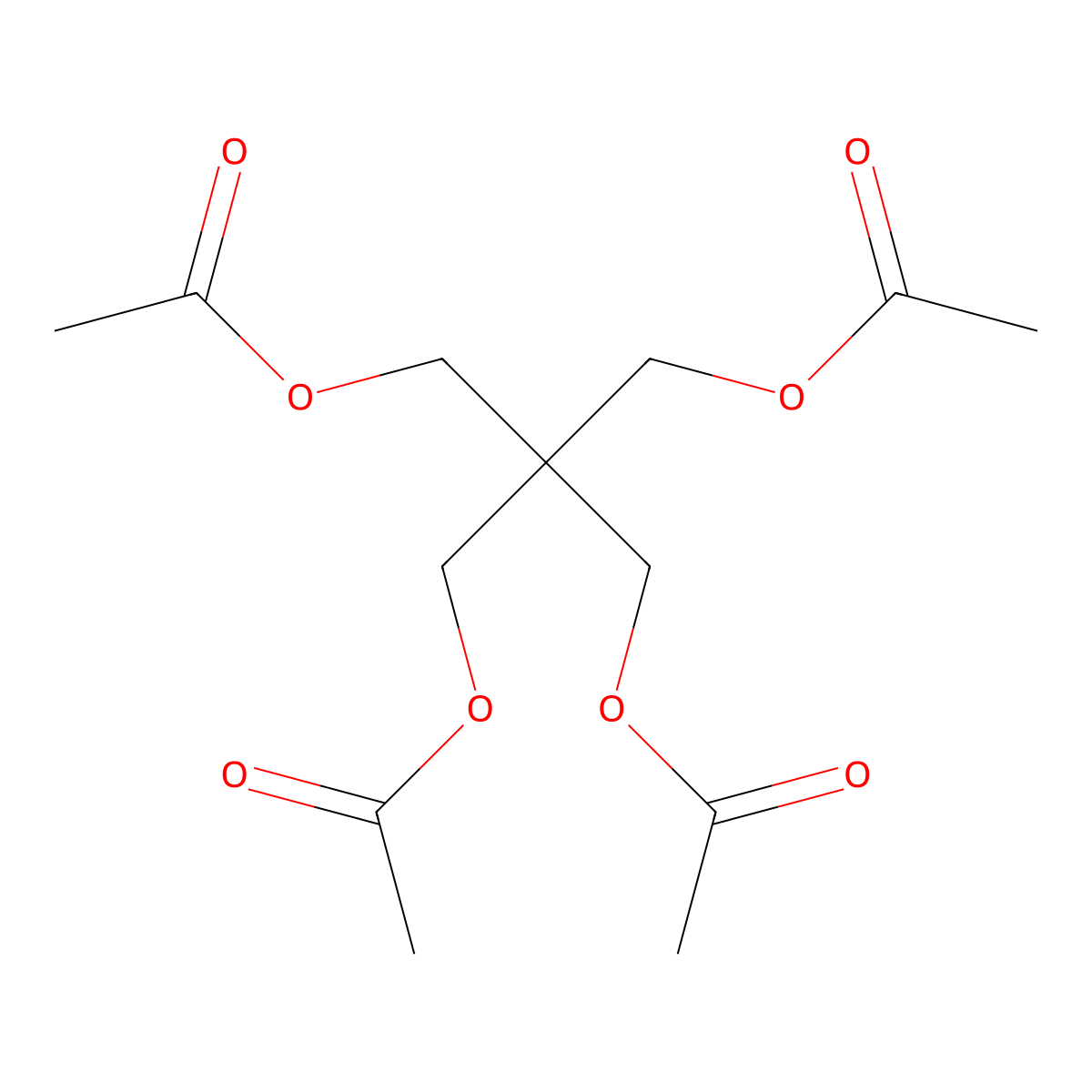 Pentaerythritol tetraacetate molecular structure, CAS 597-71-7