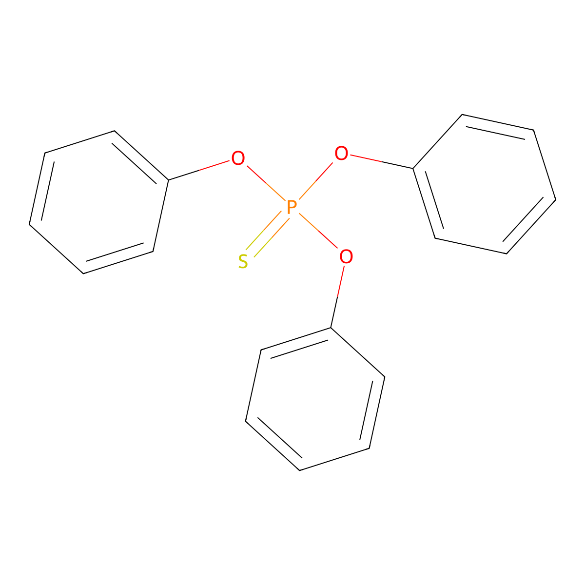 O,O,O-Triphenyl phosphorothioate molecular structure, CAS 597-82-0