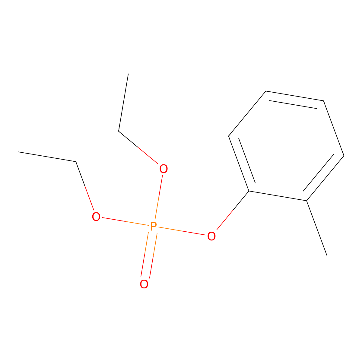Diethyl o-tolyl phosphate molecular structure, CAS 597-87-5