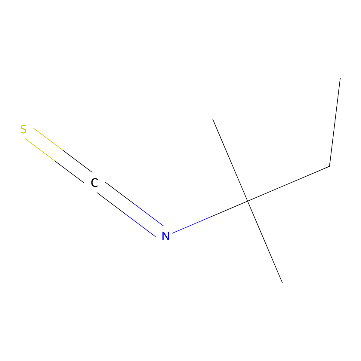 Neopentyl isothiocyanate molecular structure, CAS 597-97-7