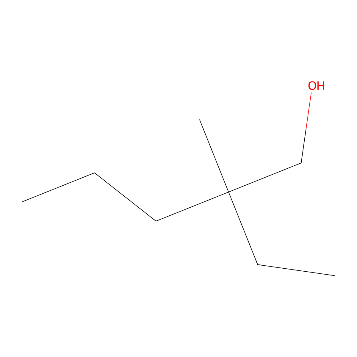 2-Ethyl-2-methyl-1-pentanol molecular structure, CAS 5970-63-8