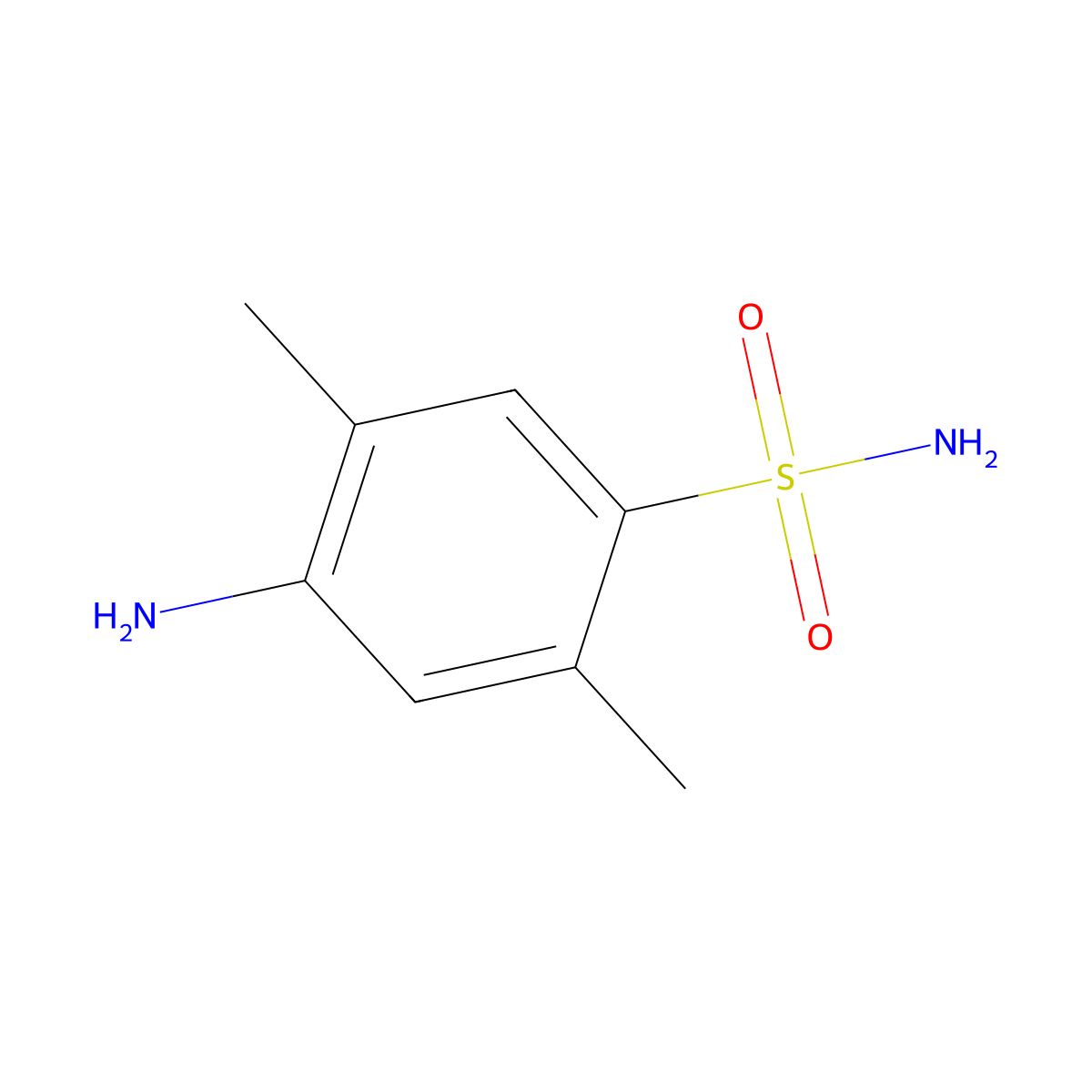 4-Amino-2,5-dimethylbenzenesulfonamide molecular structure, CAS 59700-38-8