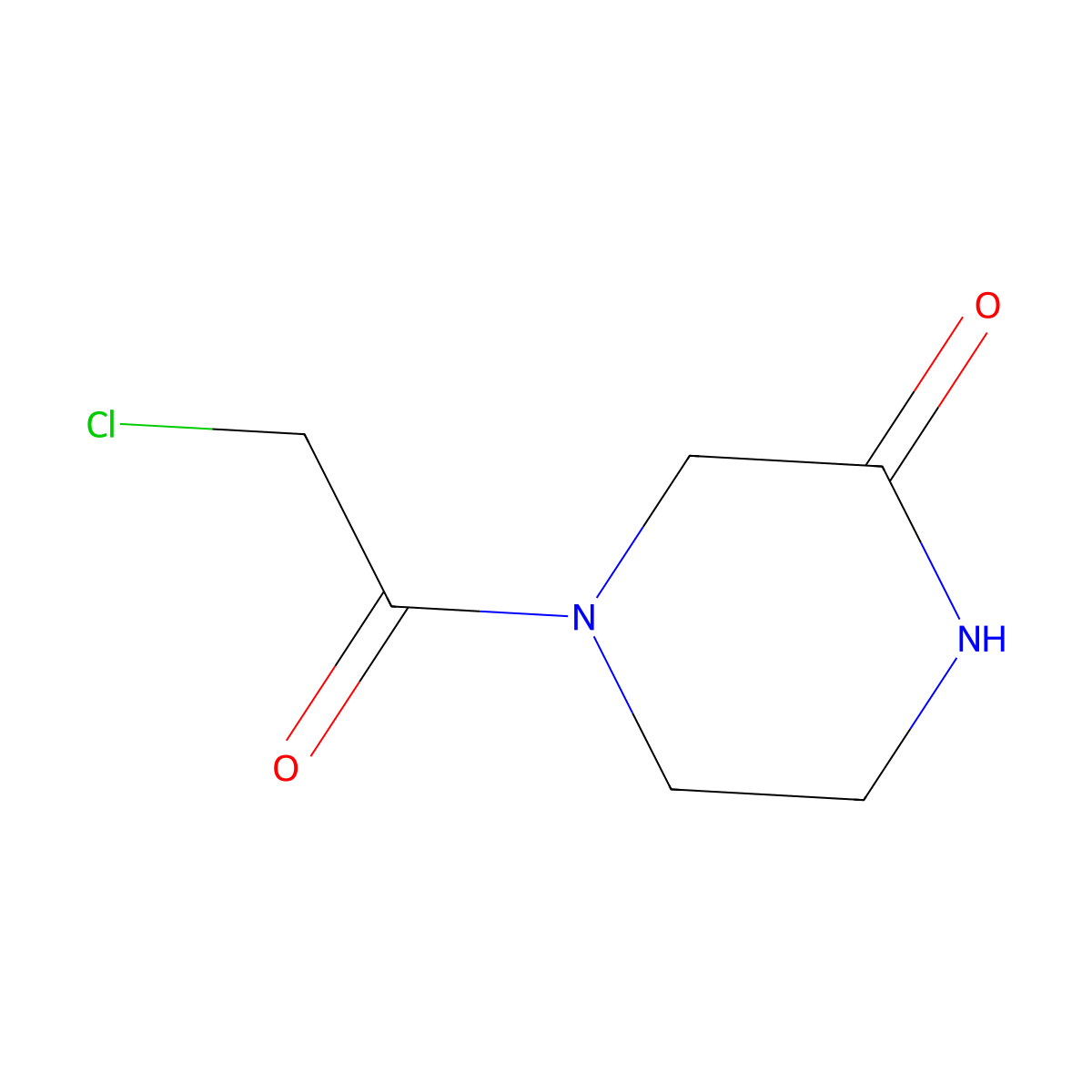 4-(2-Chloroacetyl)piperazin-2-one molecular structure, CAS 59701-84-7