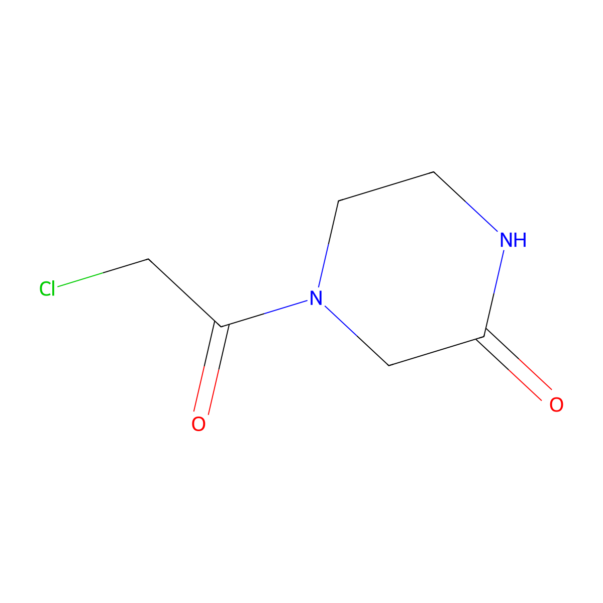 4-(2-Chloroacetyl)piperazin-2-one molecular structure, CAS 59701-84-7