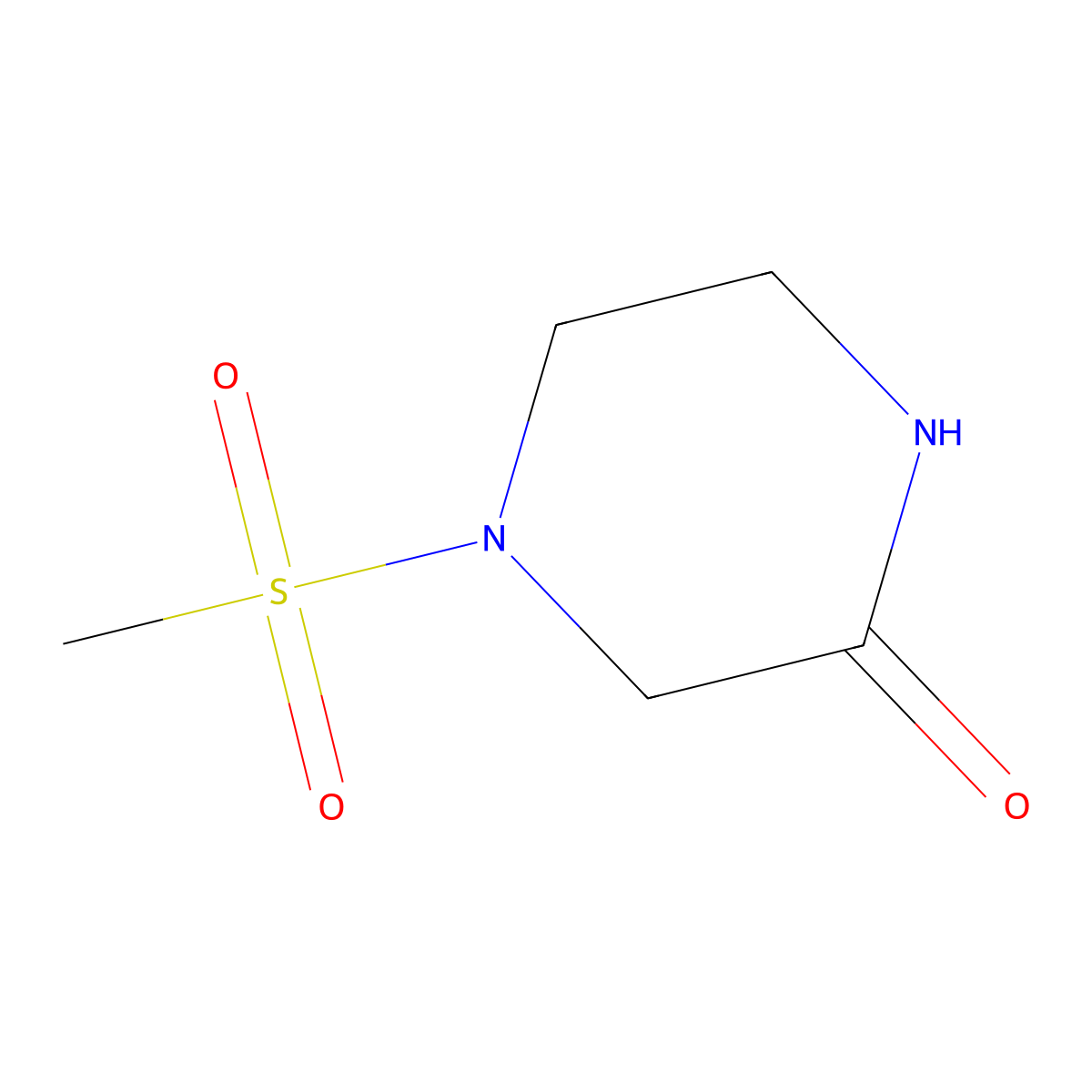 4-(Methylsulfonyl)piperazin-2-one molecular structure, CAS 59701-96-1