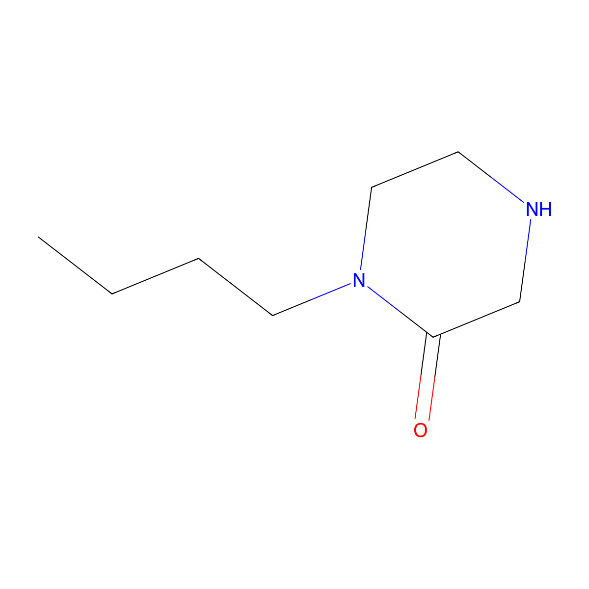 1-Butylpiperazin-2-one molecular structure, CAS 59702-09-9