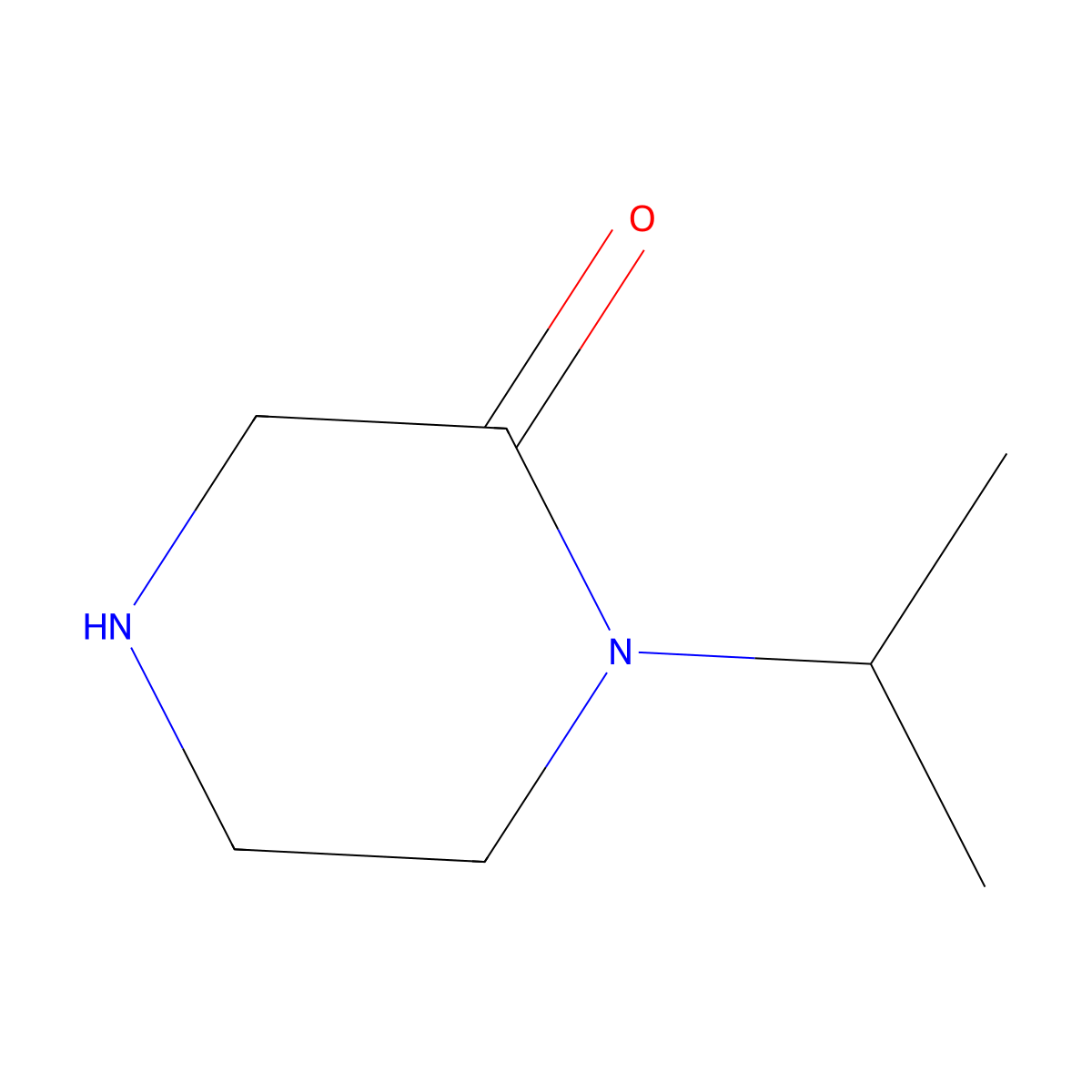 1-(Propan-2-yl)piperazin-2-one molecular structure, CAS 59702-10-2