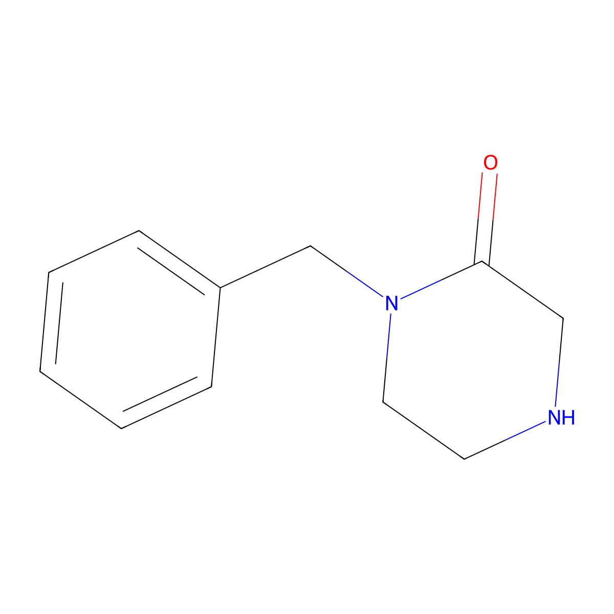 1-Benzylpiperazin-2-one molecular structure, CAS 59702-21-5